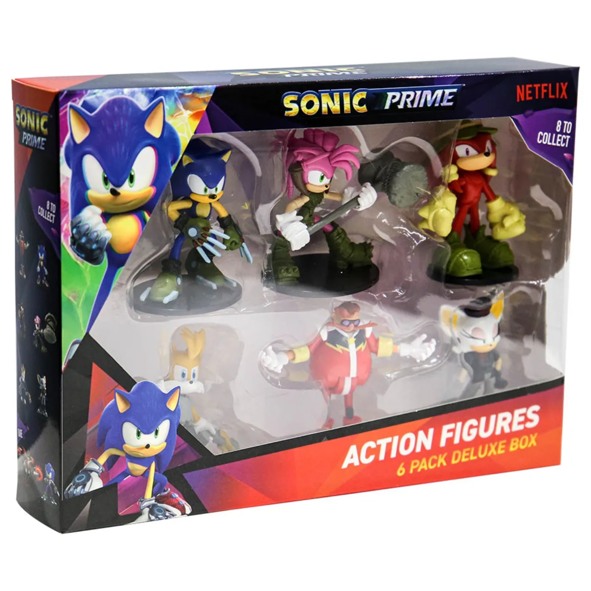 Sonic Prime Assorted Articulated Action Figures Unisex, 3-4 Years, Pack of 6