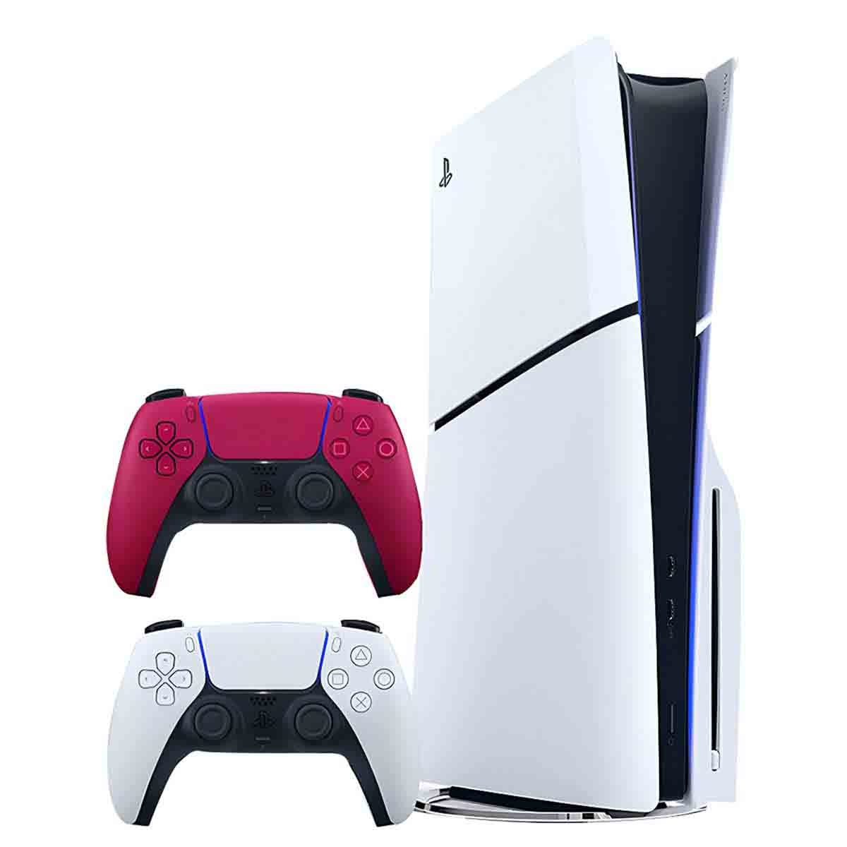 Sony PS5 Slim Disc Version with Additional Red Controller Bundle
