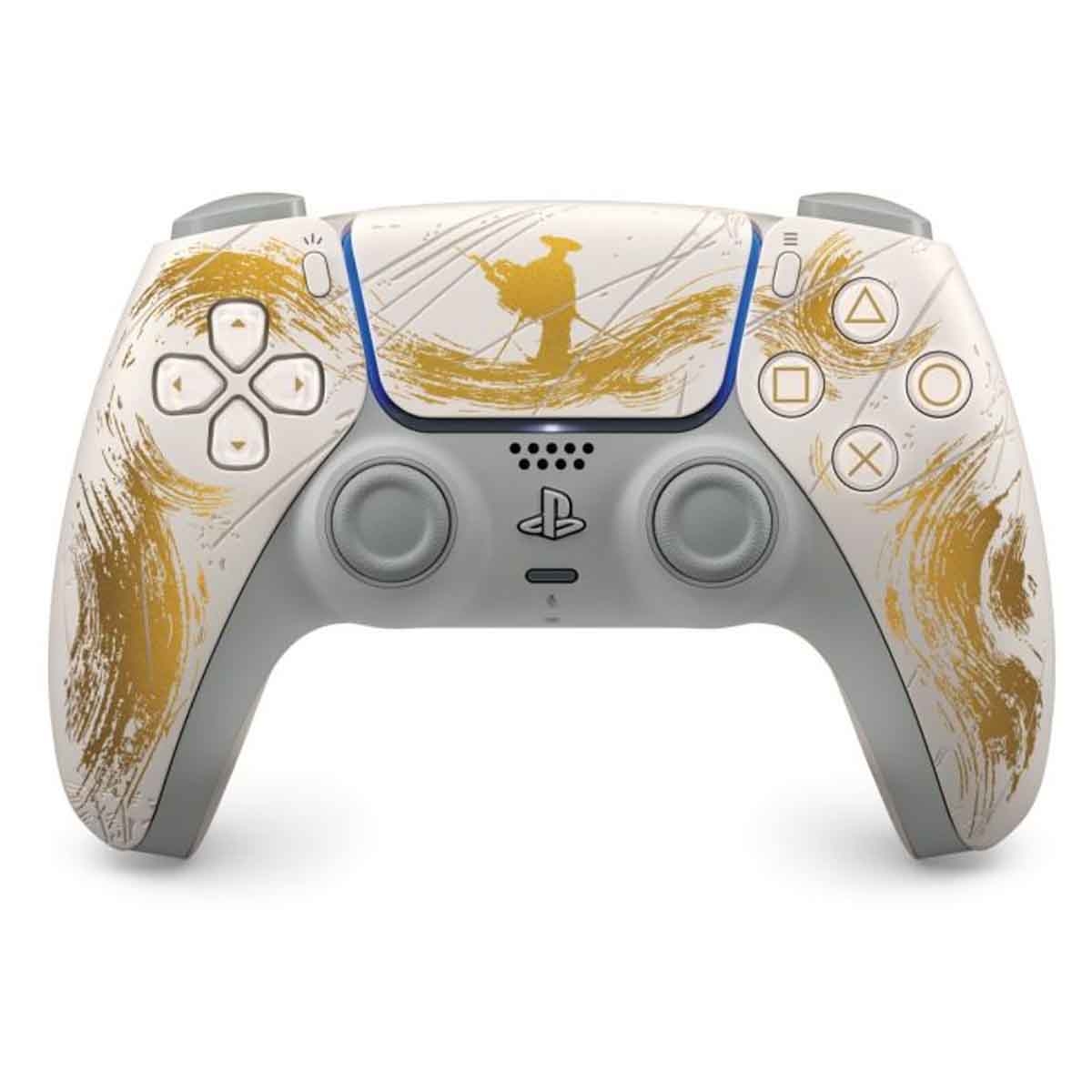 سوني دوال سينس وحدة تحكم لاسلكية Ghost of Yotei باللون الذهبي إصدار محدود لجهاز بلايستيشن 5
