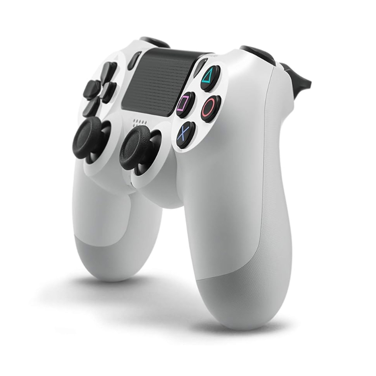 سوني وحدة تحكم لاسلكية دوال شوك 4 بلون أبيض جليدي متوافقة مع بلايستيشن 4
