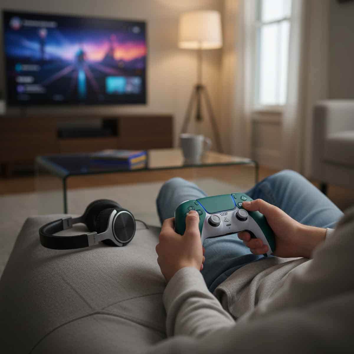 Sony PlayStation5 KSA Version Slim Digital Edition 825 GB Console with DualSense Alpine Green Wireless Controller Bundle