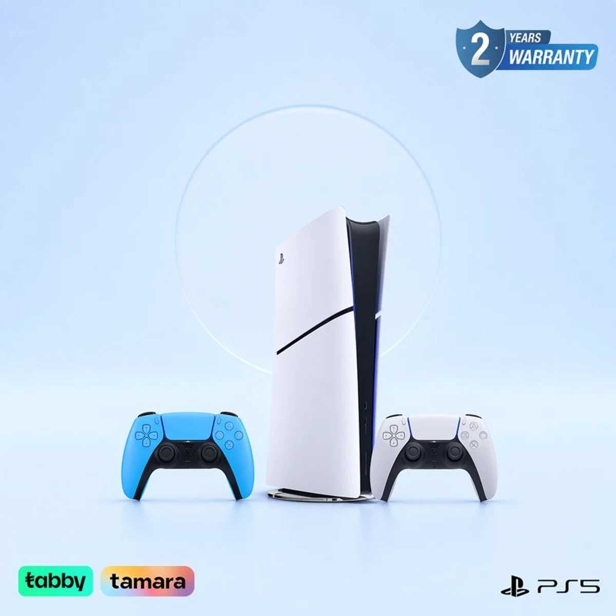 Sony PlayStation5 KSA Version Slim Digital Edition 825 GB Console with DualSense Blue Wireless Controller Bundle