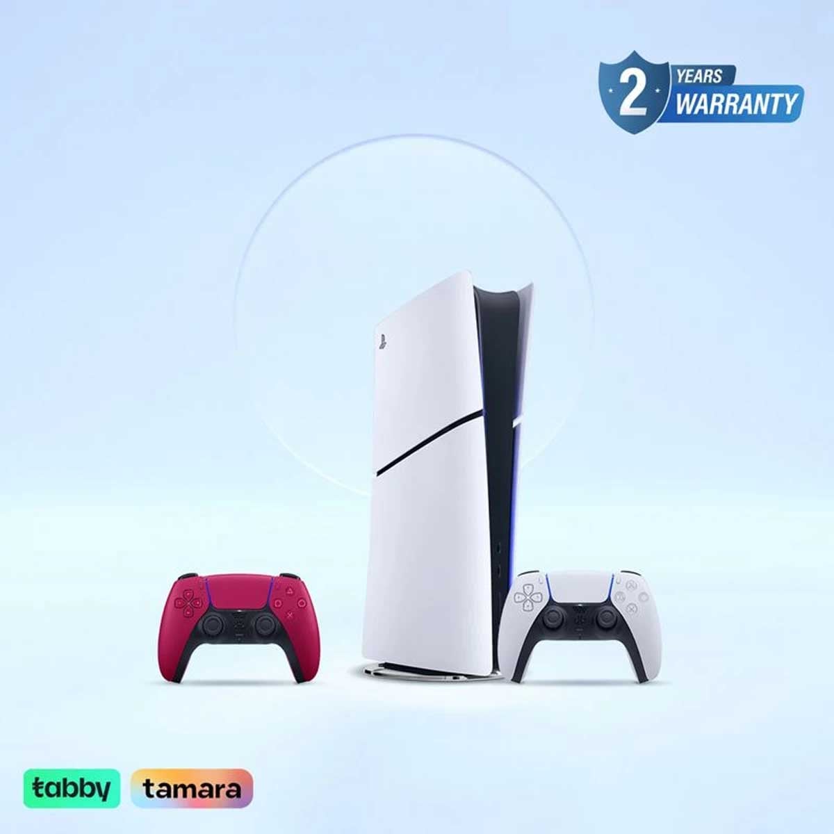 Sony PlayStation5 KSA Version Slim Digital Edition 825 GB Console with DualSense Cosmic Red Wireless Controller Bundle