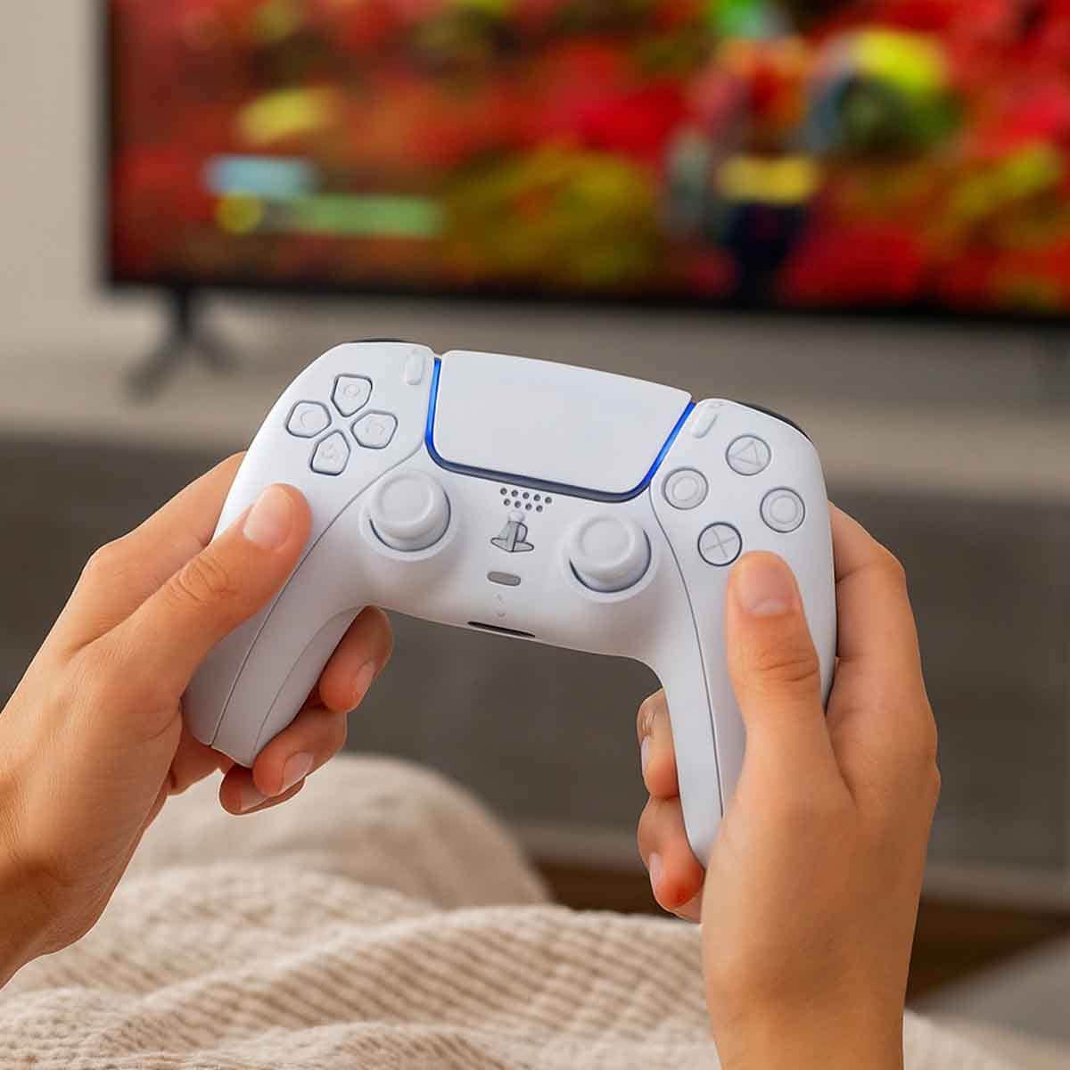 Sony PlayStation5 KSA Version Slim Digital Edition 825 GB Console with DualSense (KSA Version) Chroma Pearl Wireless Controller Bundle