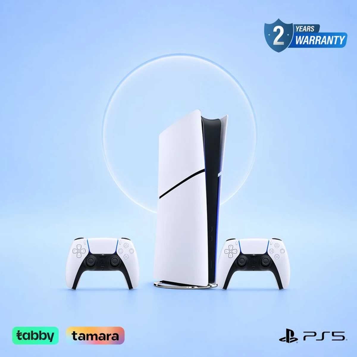 Sony PlayStation5 KSA Version Slim Digital Edition 825 GB Console with DualSense White Wireless Controller Bundle