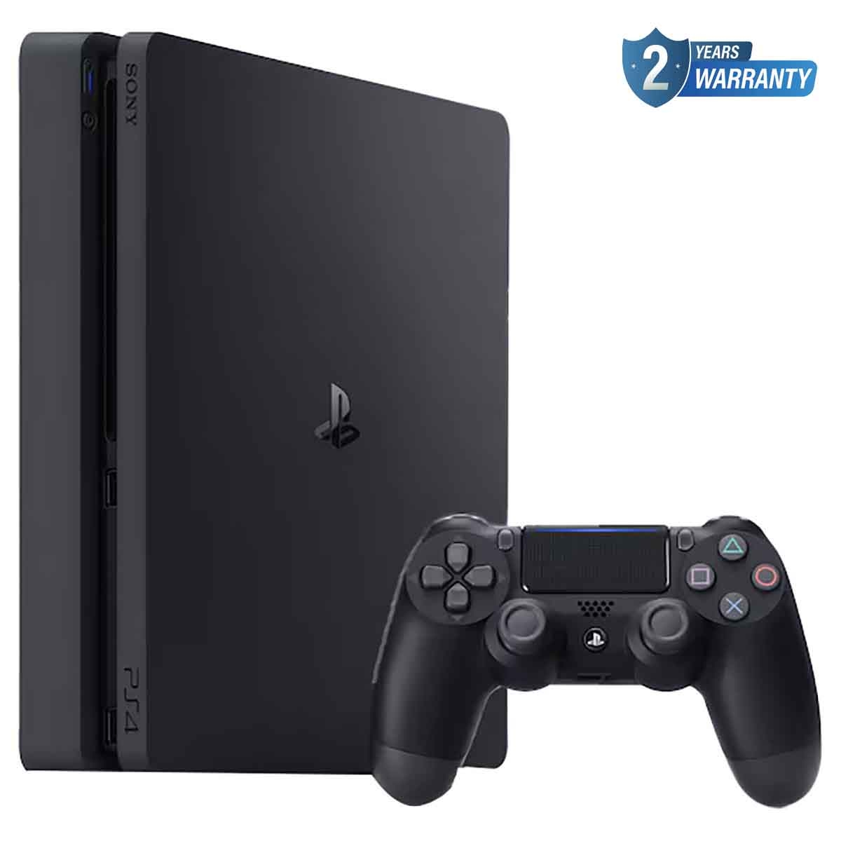 سوني بلاي ستيشن 4 سليم 500 جيجابايت مع وحدة تحكم أسود فاحم