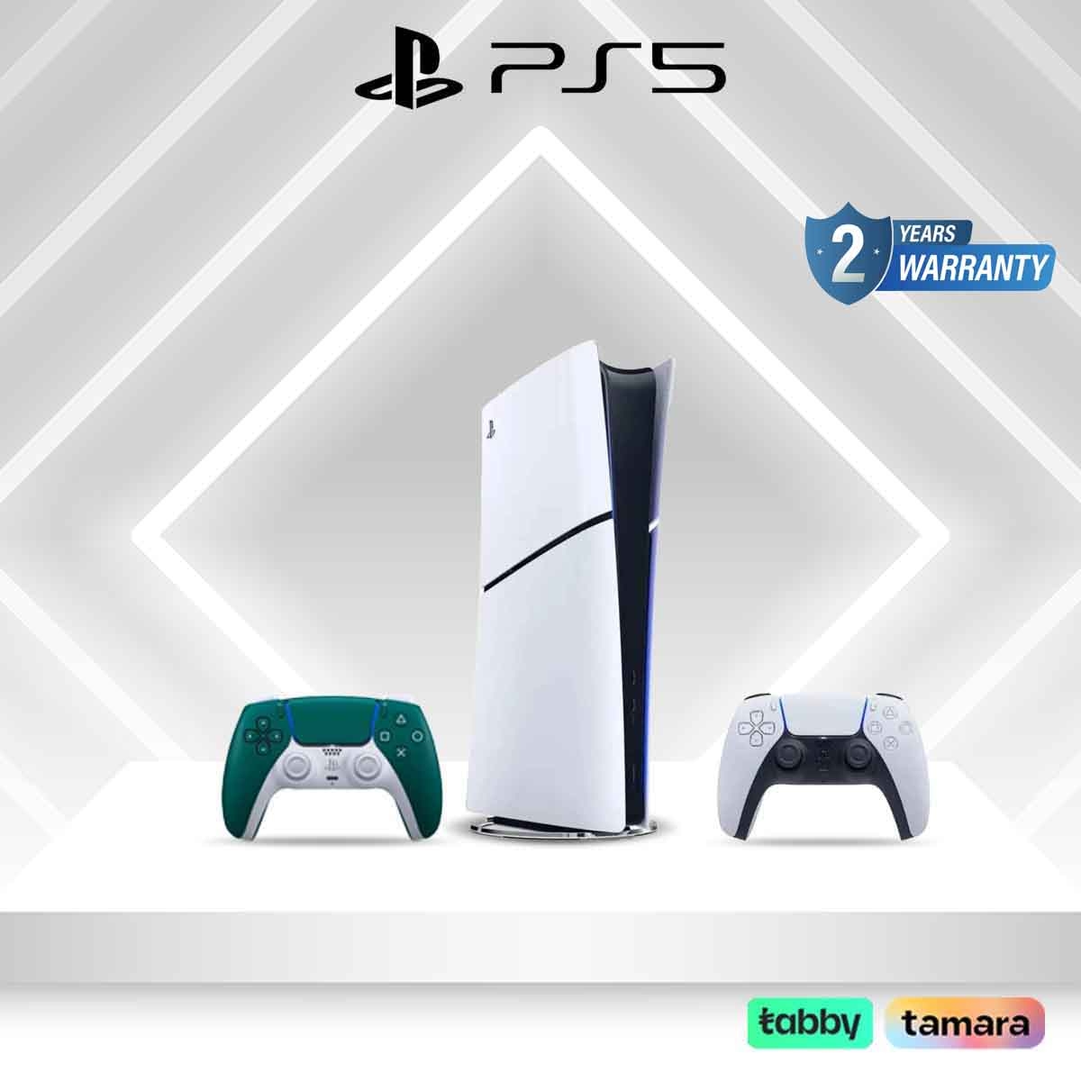 Sony PS5 KSA Version Digital Edition 1TB with DualSense Alpine Green Controller Bundle