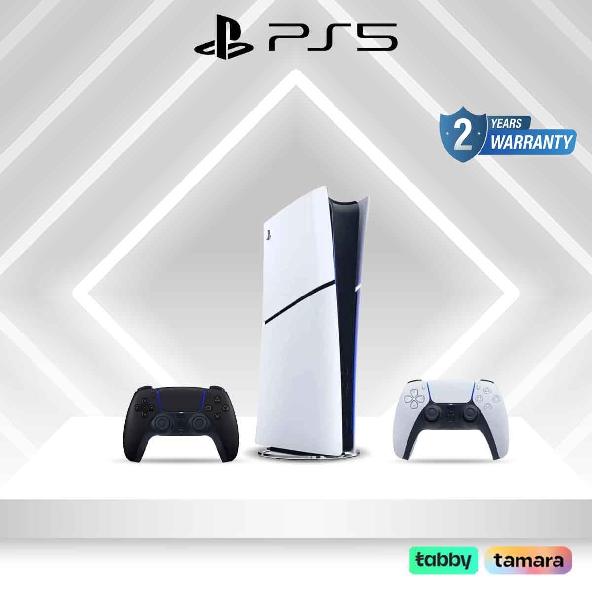 Sony PS5 KSA Version Digital Edition 1TB with DualSense (KSA Version) Midnight Black Controller Bundle