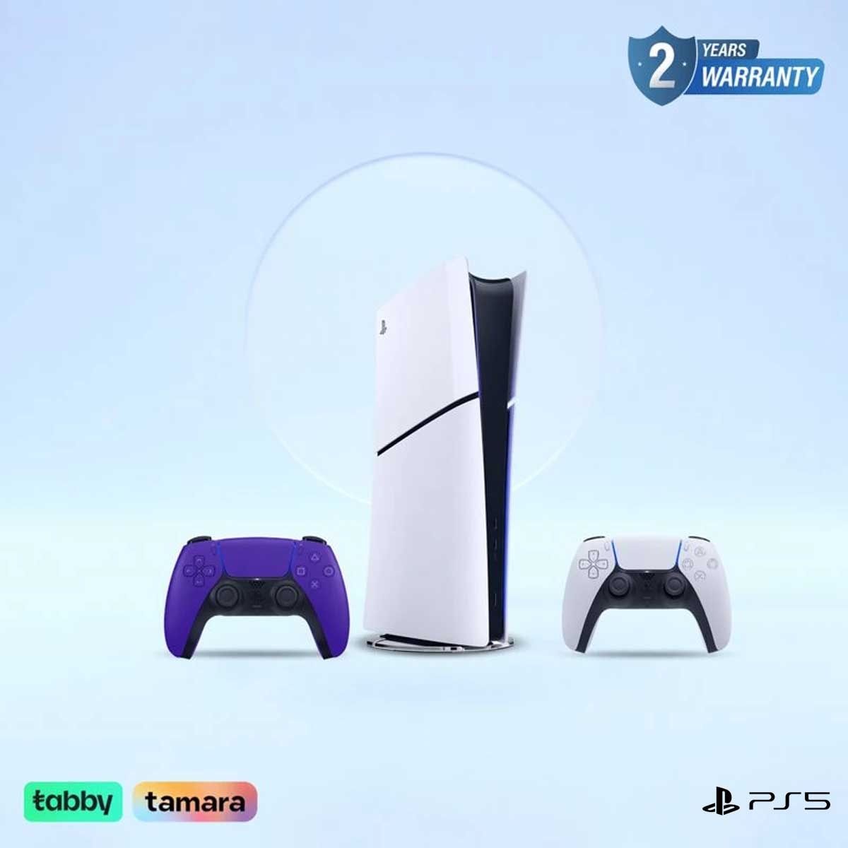 Sony PS5 KSA Version Digital Edition 1TB with DualSense Purple Wireless Controller Bundle