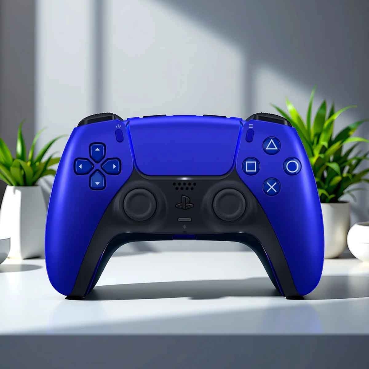 سوني بلايستيشن 5 نسخة السعودية الإصدار الرقمي سعة 1 تيرابايت مع حزمة وحدة تحكم لاسلكية دوال سينس كوبالت بلو