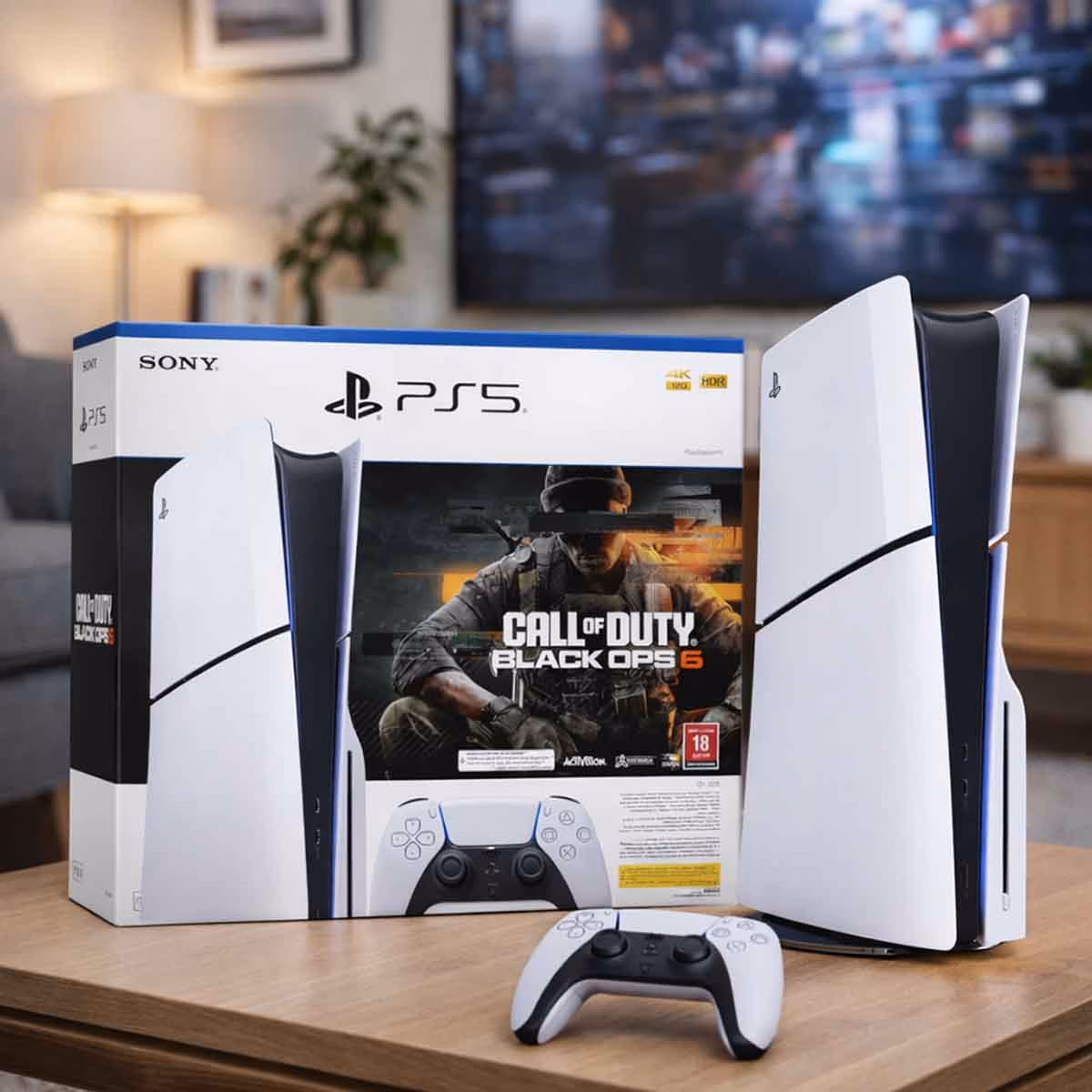 Sony PS5 Blu-ray Disc (KSA version) with Call of Duty Black Ops 6 Full Game Voucher Bundle