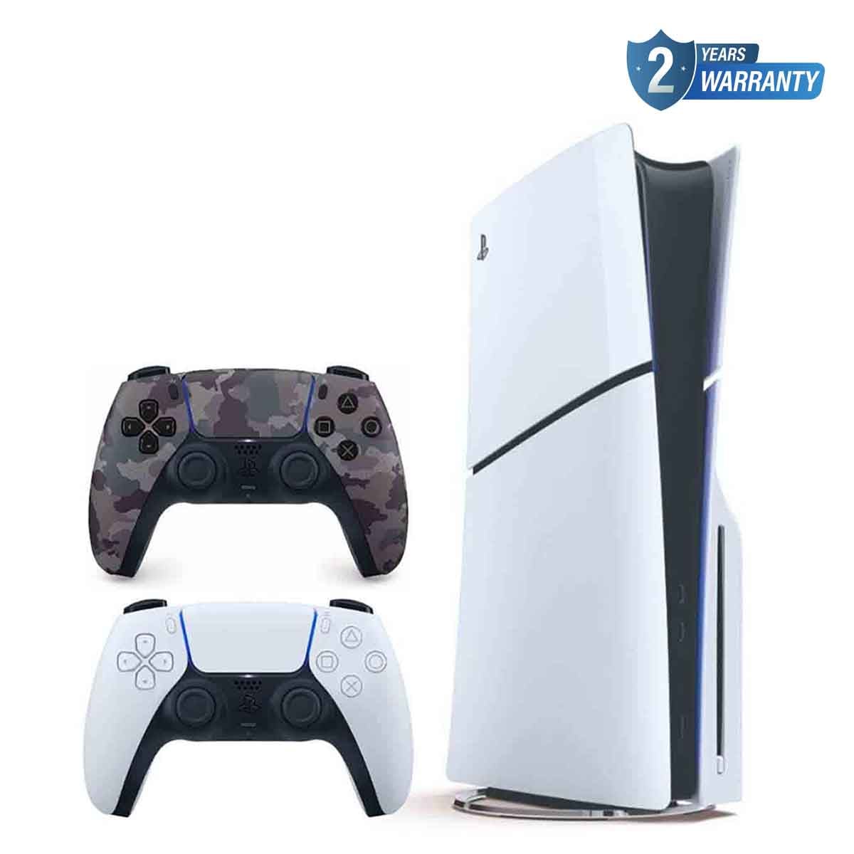 Sony PlayStation 5 Slim Disc Console with 2 Controllers