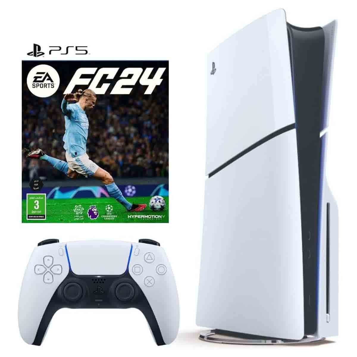 Sony Playstation 5 Slim Console Disc with EA FC 24 KSA Version