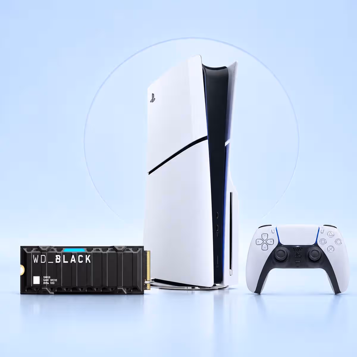 Sony PS5 Blu-Ray Disc 1TB - Official KSA Version + Western Digital 1TB NVMe SSD Bundle