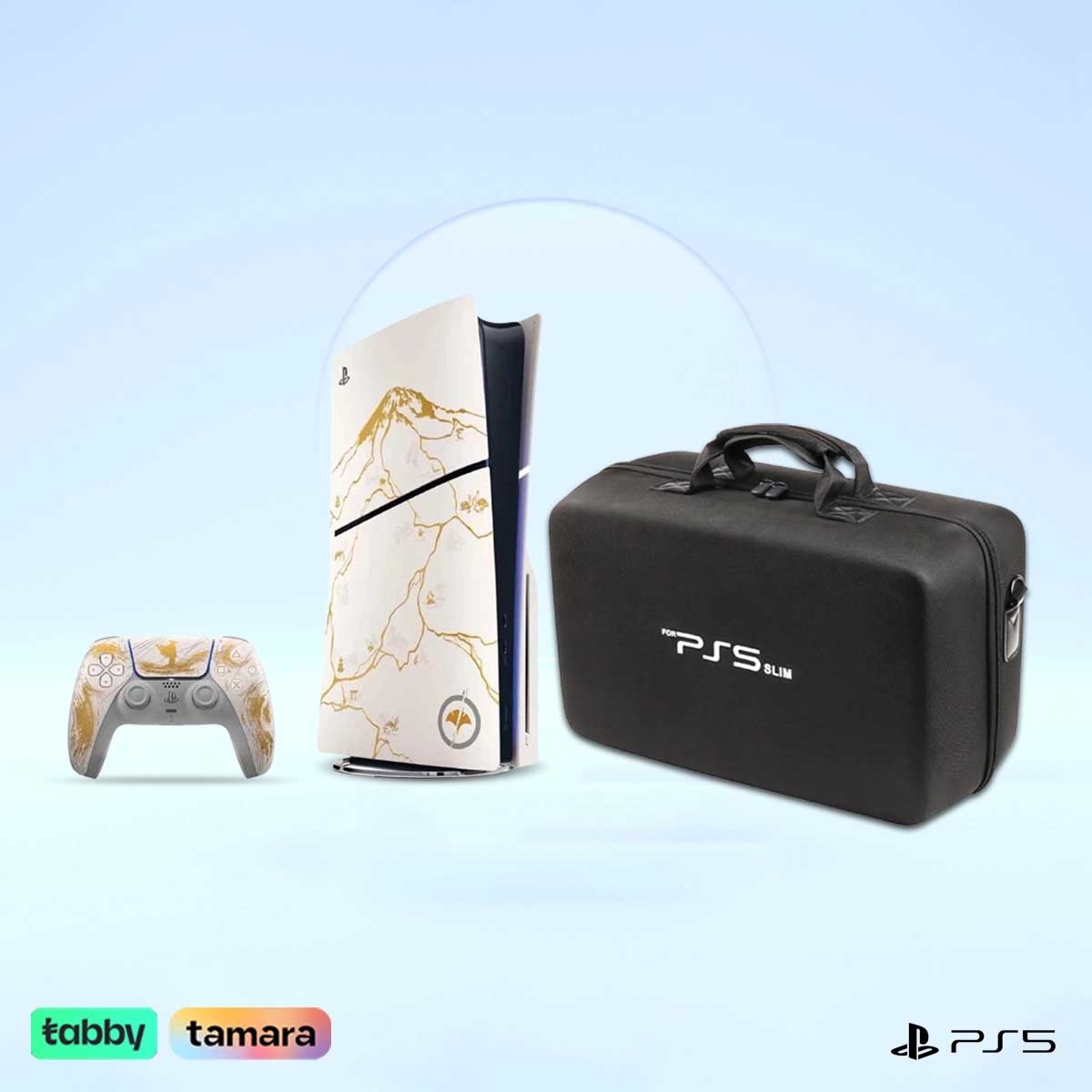 Sony PS5 Slim Blu-Ray Disc Ghost of Yotei Limited Edition (KSA Version) & Travel Storage Bag Bundle