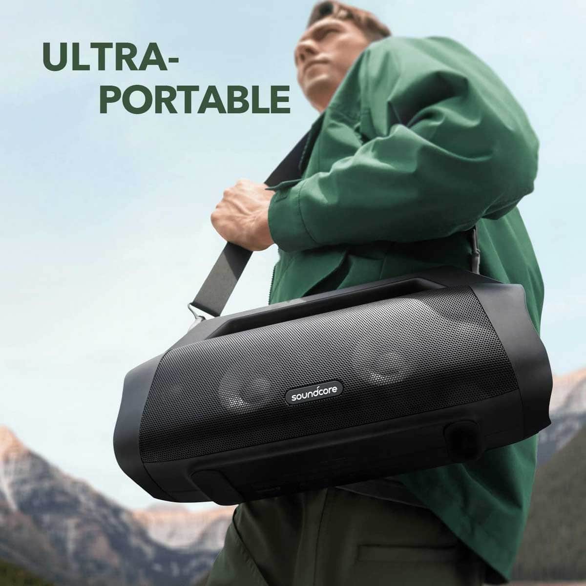 Soundcore Black Motion Boom+ Portable Wireless Bluetooth Speaker