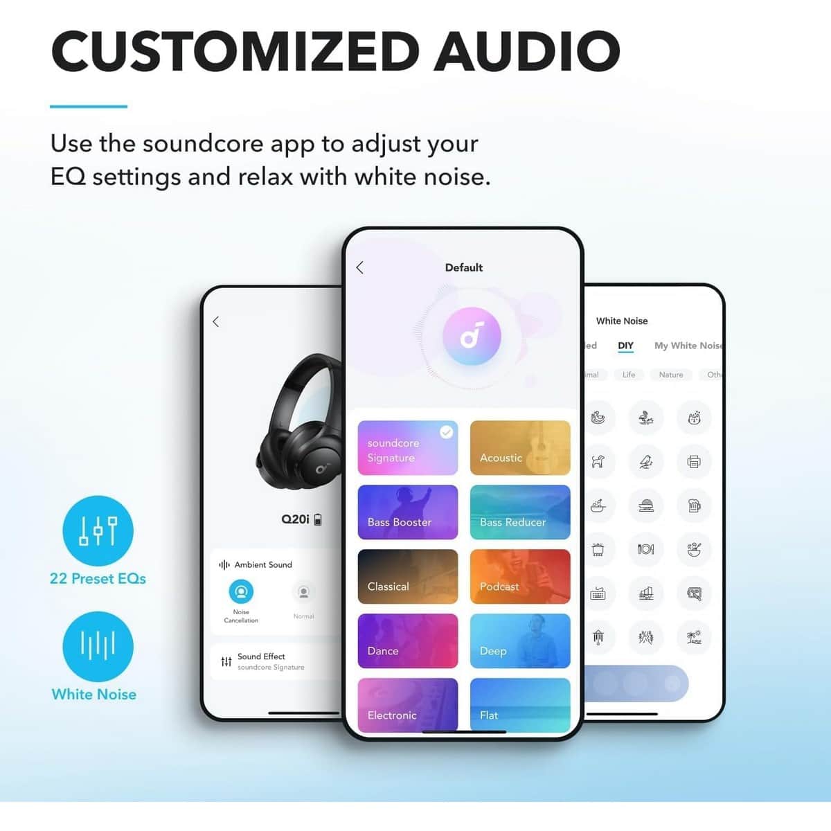 Soundcore Q20i Hybrid Wireless Over-Ear Headphones