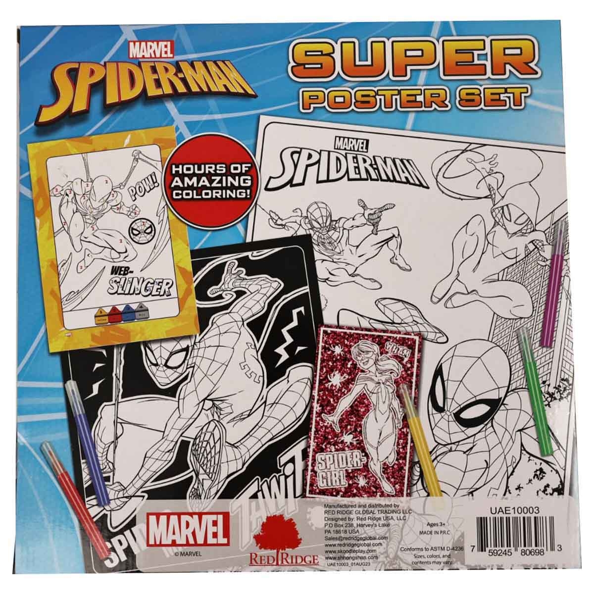 سبايدر مان مجموعة بوسترات سوبر للجنسين، عمر 3-4 سنوات
