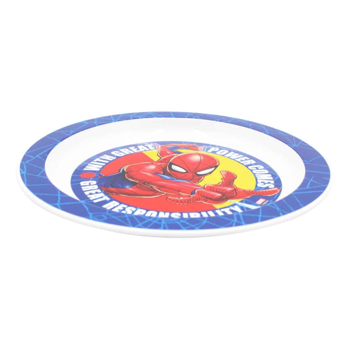 سبايدر مان طقم إفطار أطفال من 3 قطع آمن للاستخدام في الميكروويف