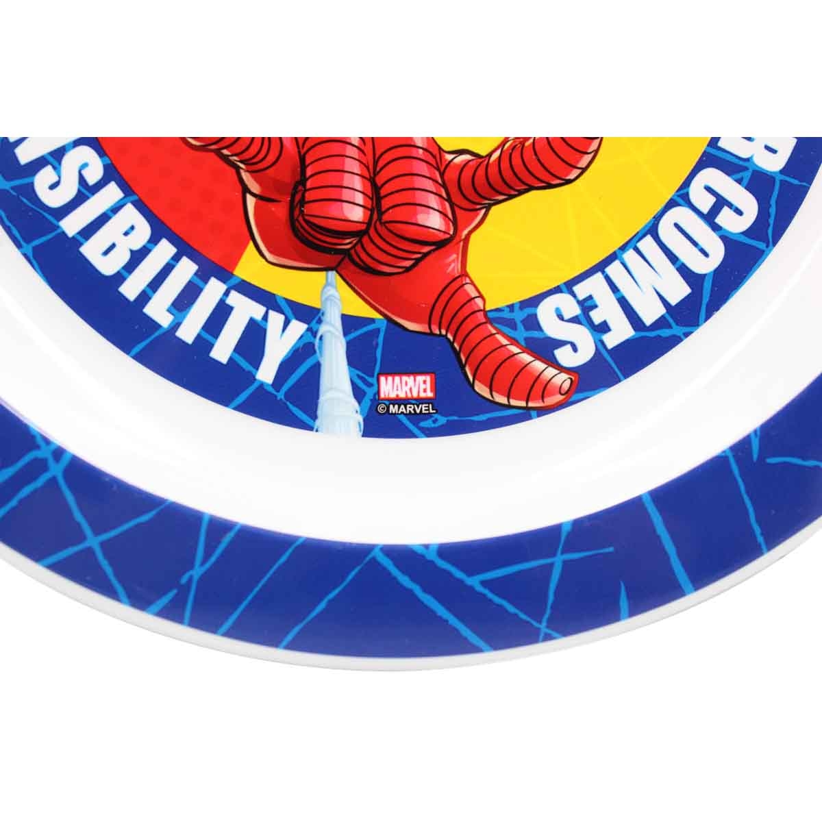 سبايدر مان طقم إفطار أطفال من 3 قطع آمن للاستخدام في الميكروويف