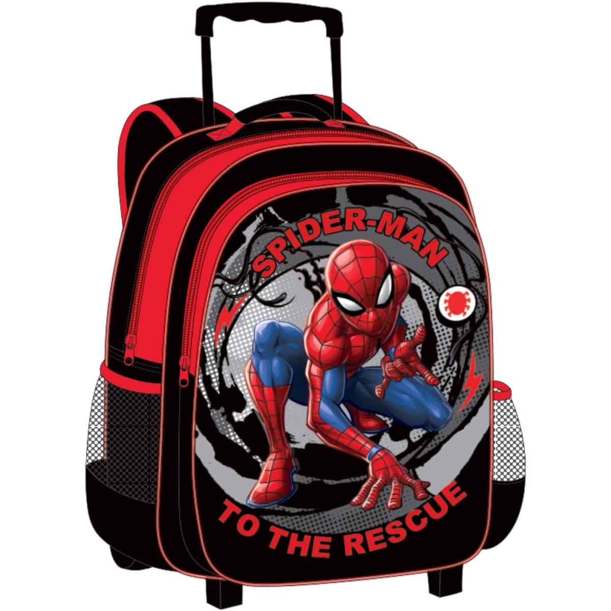 Spider-Man 5-in-1 16” Trolley Bag, Lunch Box, Bottle, Pencil Case & Lunch Bag Kit