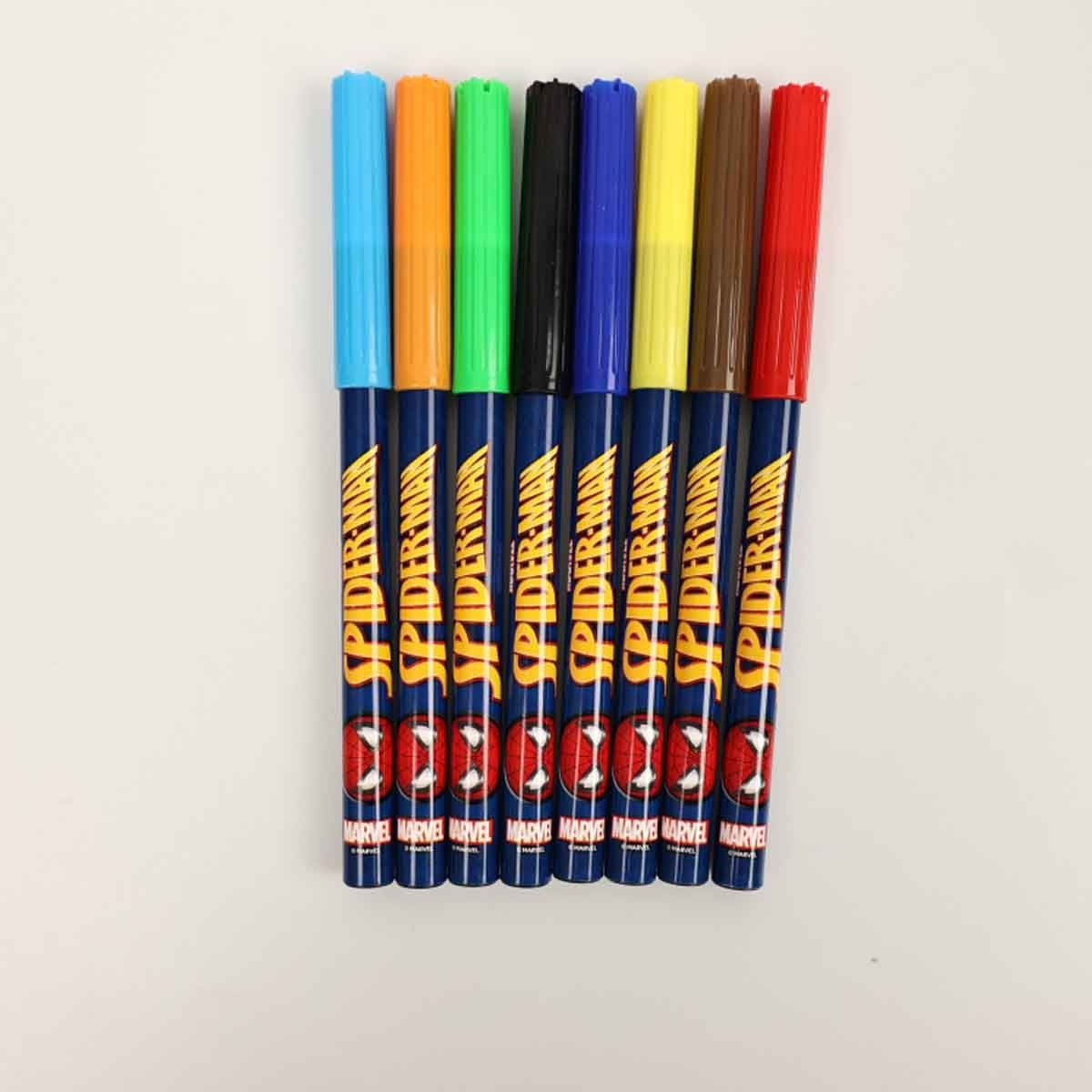Spider-Man 8-Piece Washable Fine Tip Marker Unisex, 3-4 Years