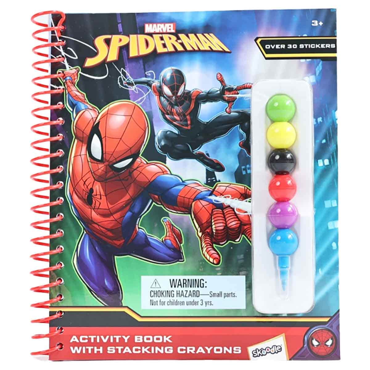Spider-Man Activity Book with Stacking Crayons Unisex, 3-4 Years