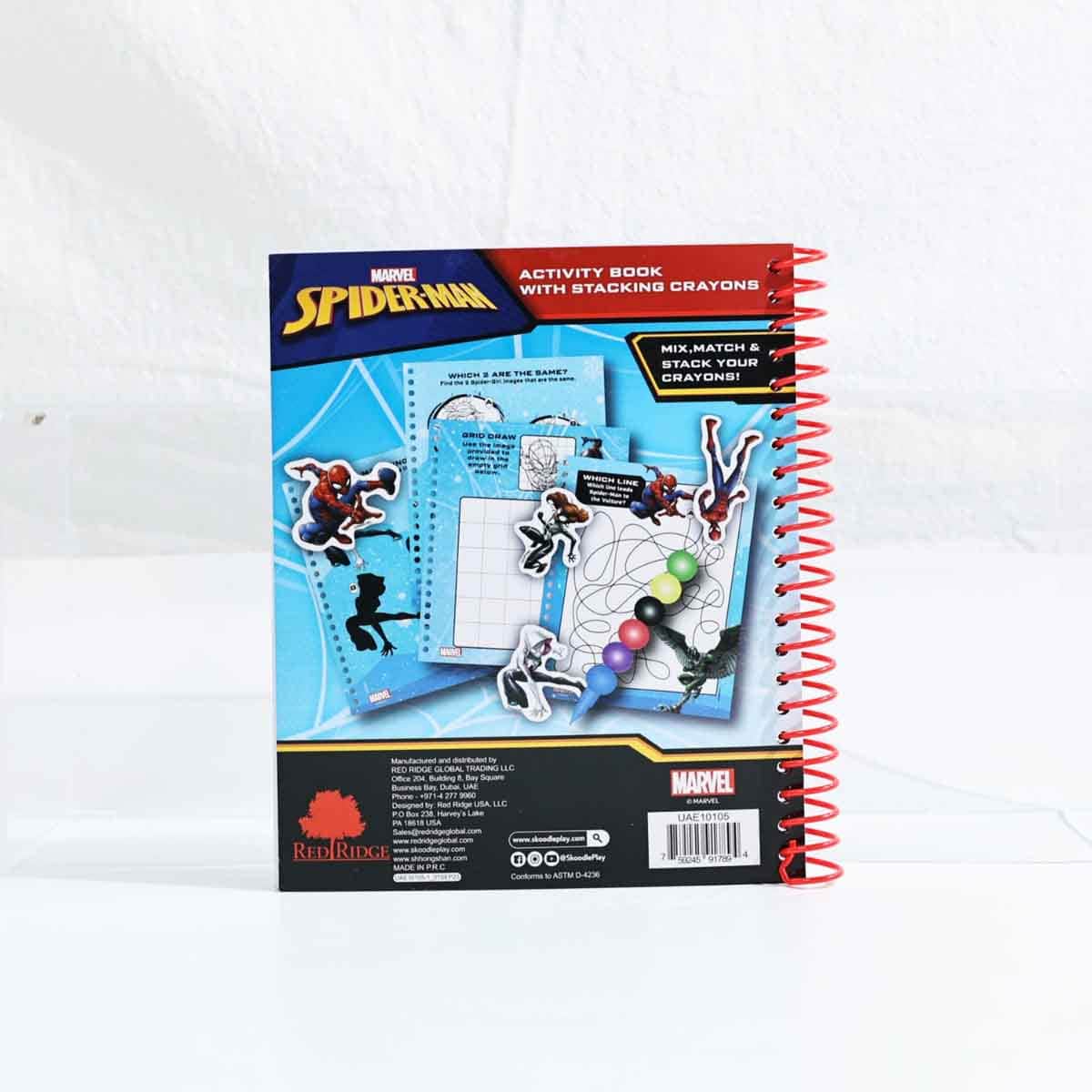 Spider-Man Activity Book with Stacking Crayons Unisex, 3-4 Years