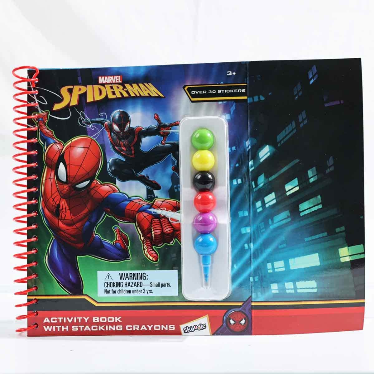 Spider-Man Activity Book with Stacking Crayons Unisex, 3-4 Years