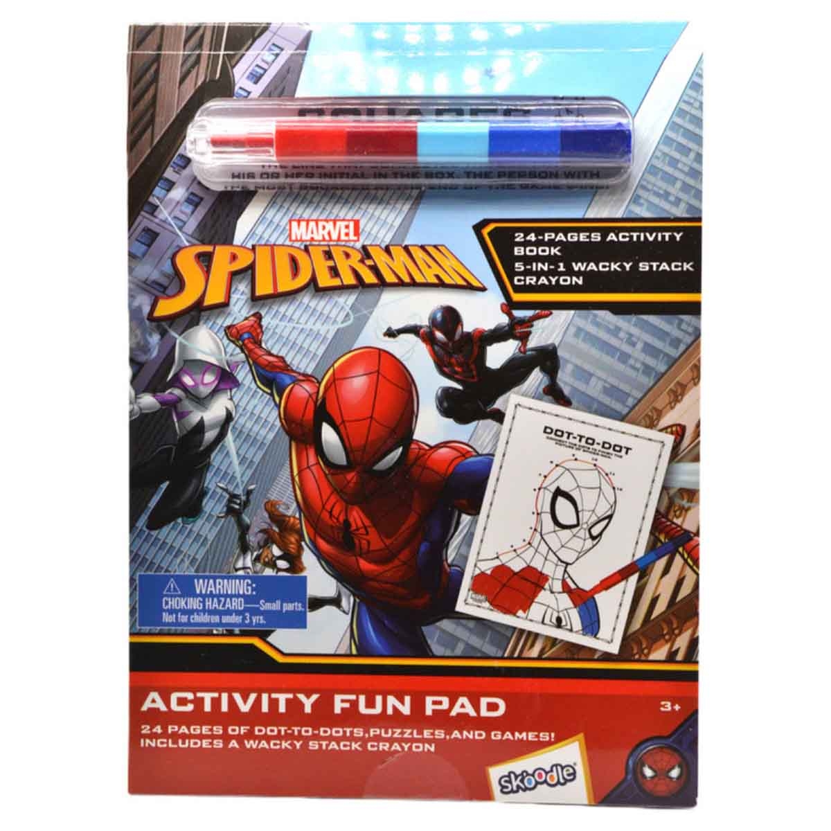 Spider-Man Activity Fun Pad with Stackable Crayon Unisex, 3-4 Years