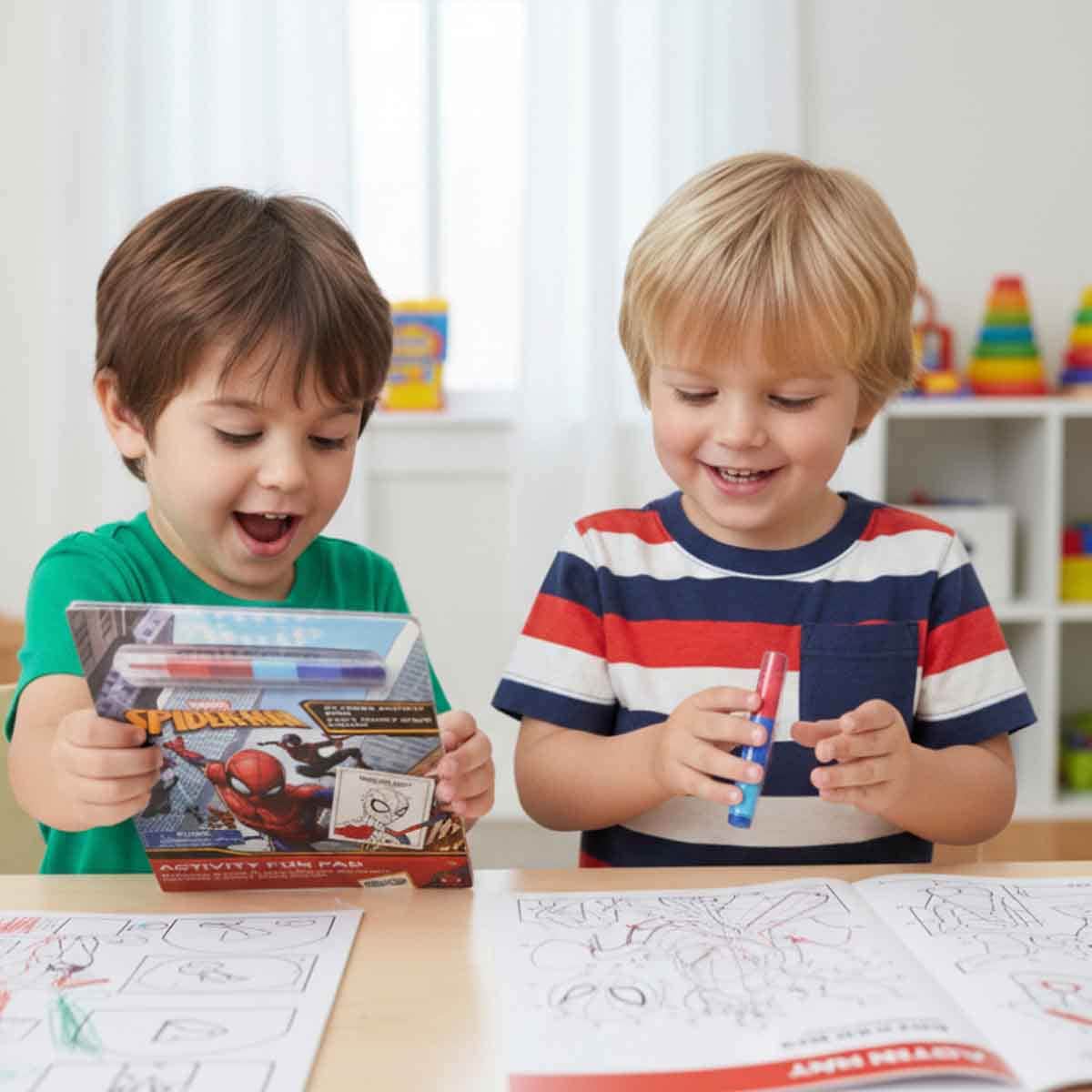 Spider-Man Activity Fun Pad with Stackable Crayon Unisex, 3-4 Years