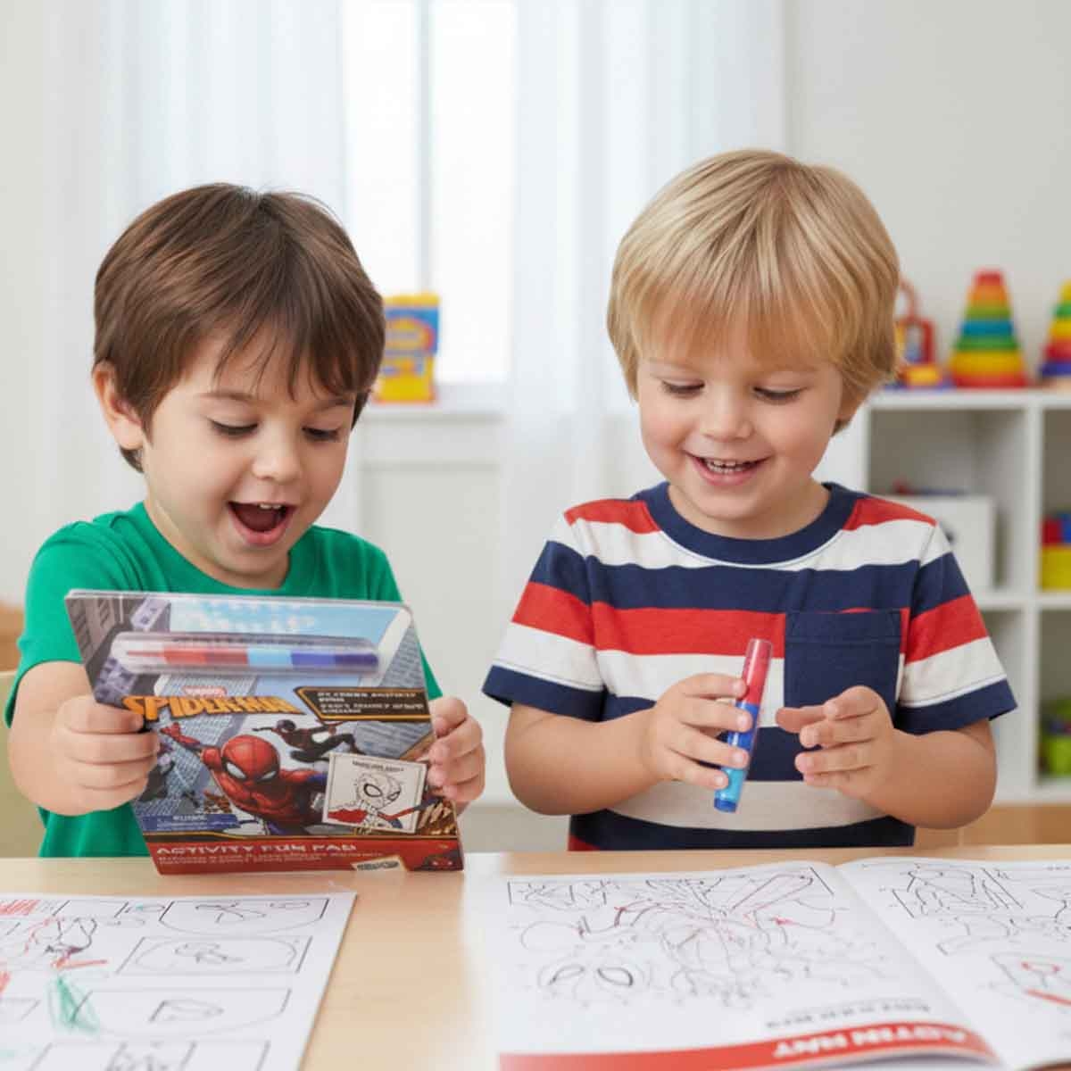 Spider-Man Activity Fun Pad with Stackable Crayon Unisex, 3-4 Years