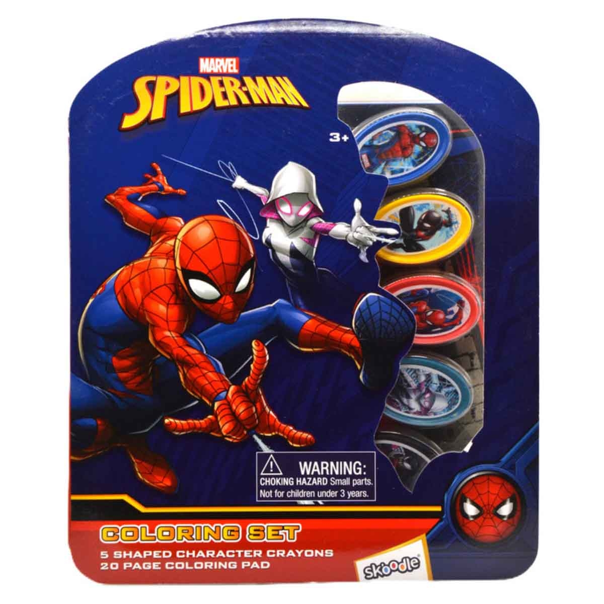 Spider-Man Coloring Set with Shaped Crayon Unisex, 3-4 Years