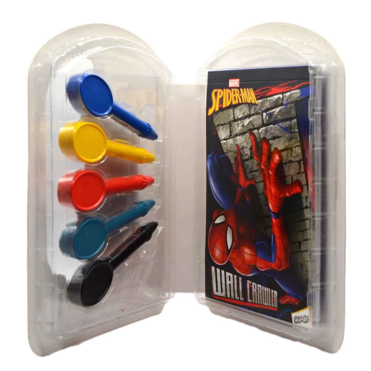 Spider-Man Coloring Set with Shaped Crayon Unisex, 3-4 Years
