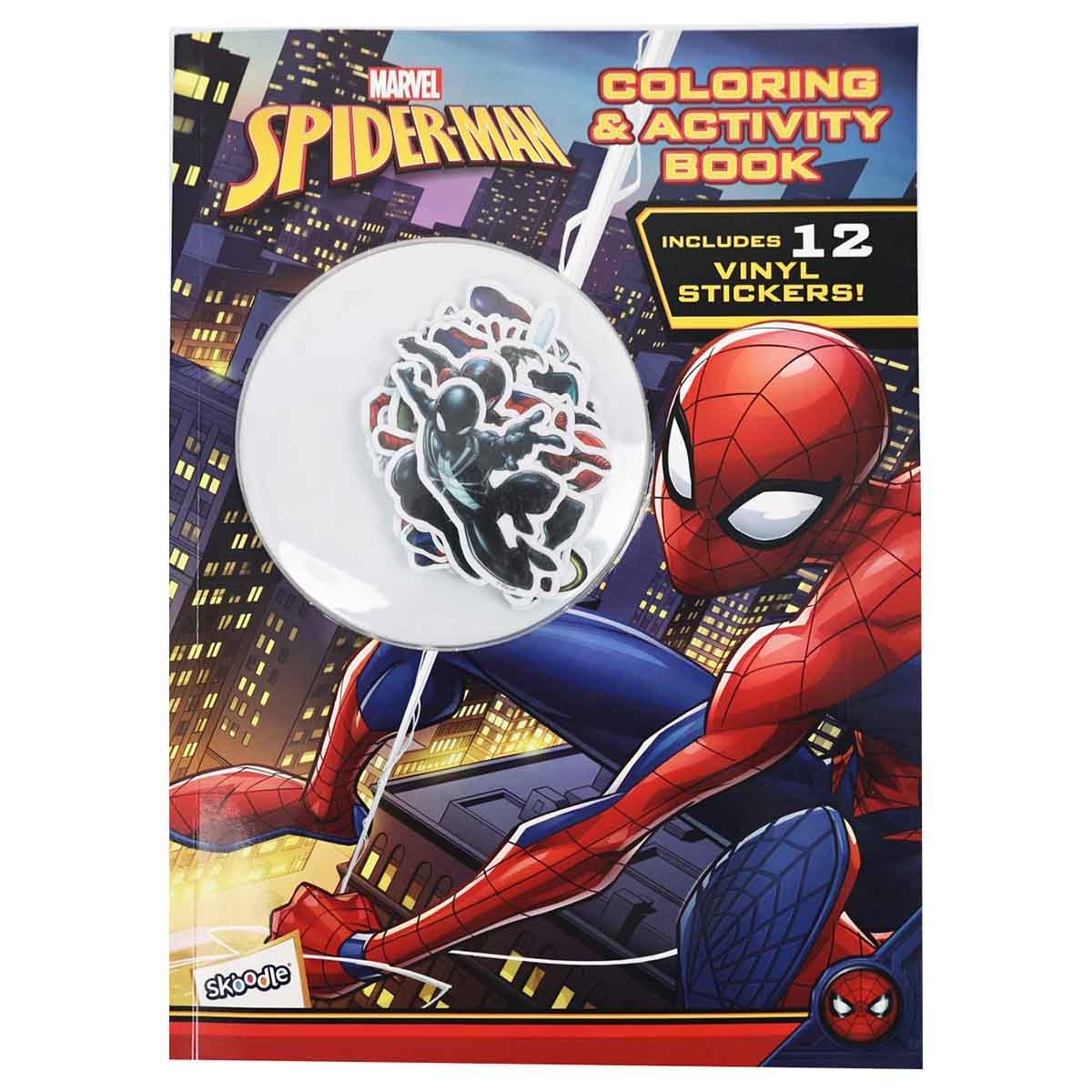 سبايدر مان كتاب تلوين وأنشطة مع 12 ملصق فينيل، للجنسين، للأعمار من 3 إلى 4 سنوات