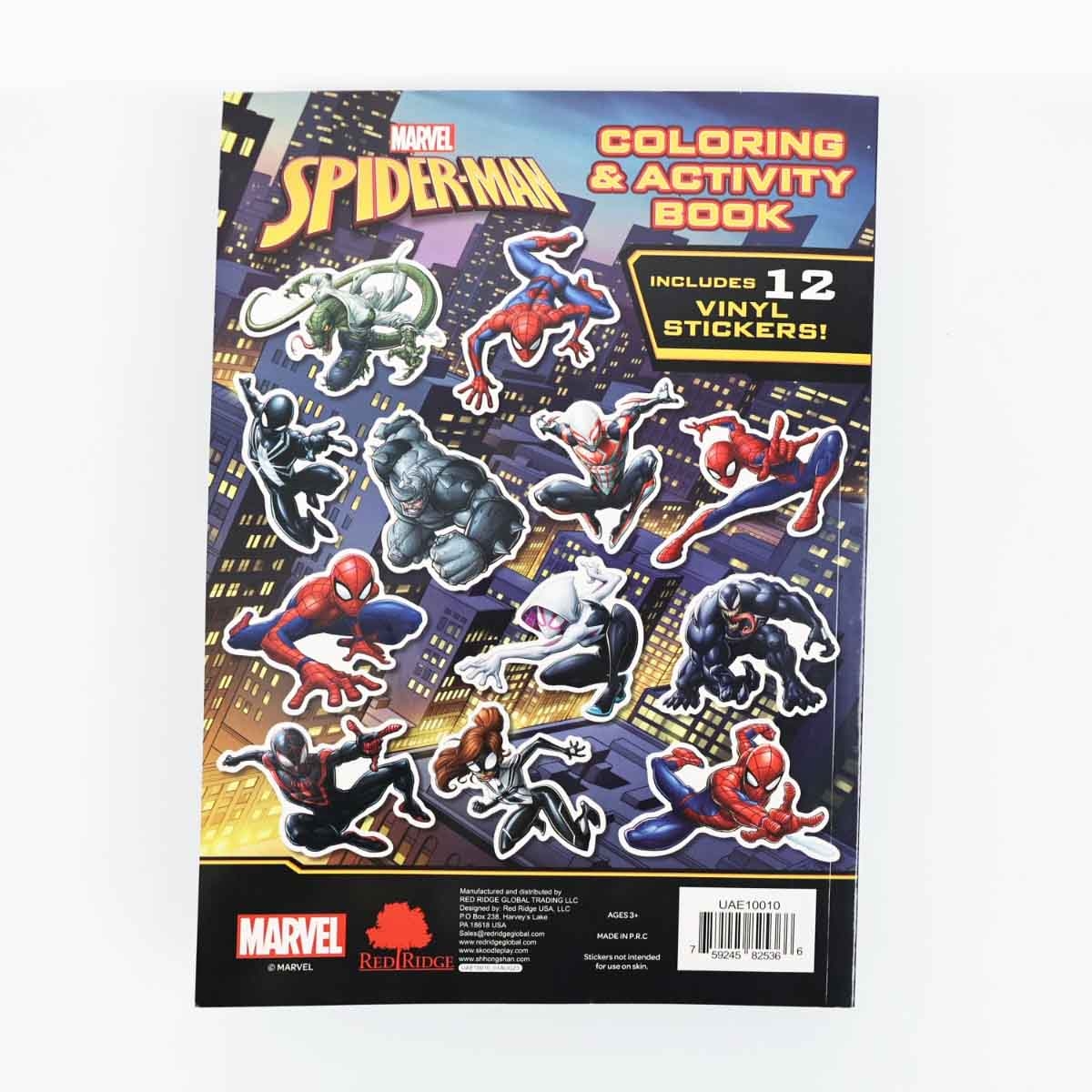 سبايدر مان كتاب تلوين وأنشطة مع 12 ملصق فينيل، للجنسين، للأعمار من 3 إلى 4 سنوات