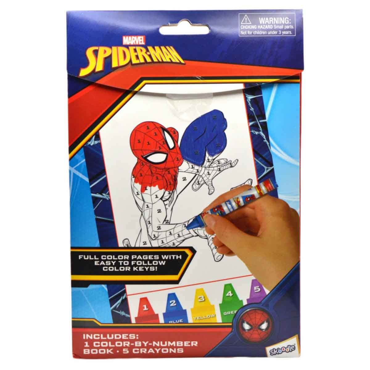 Spider-Man Dough Set + Magic Pad + Sticker + Highlighter + Marker + Coloured Pencils + Activity Book + Drawing & Art Kit Bundle