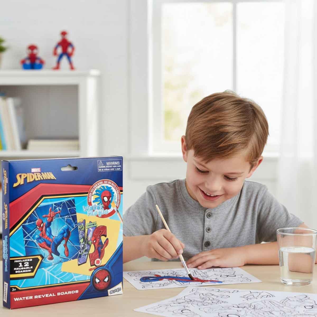 Spider-Man Magic Water Reveal Boards Unisex, 3-4 Years