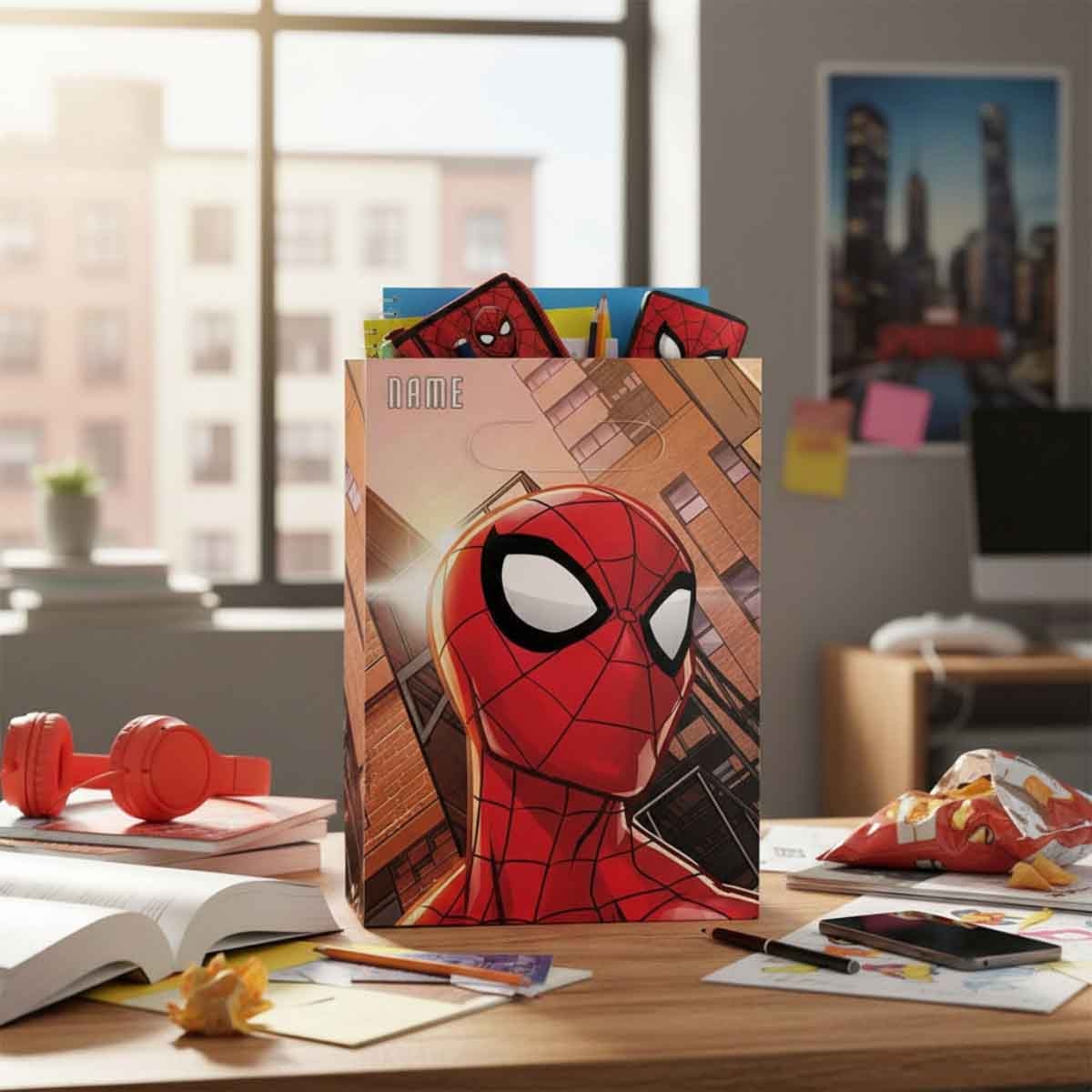 Spider-Man 8-Piece Webbed Folded Loot Bags Set
