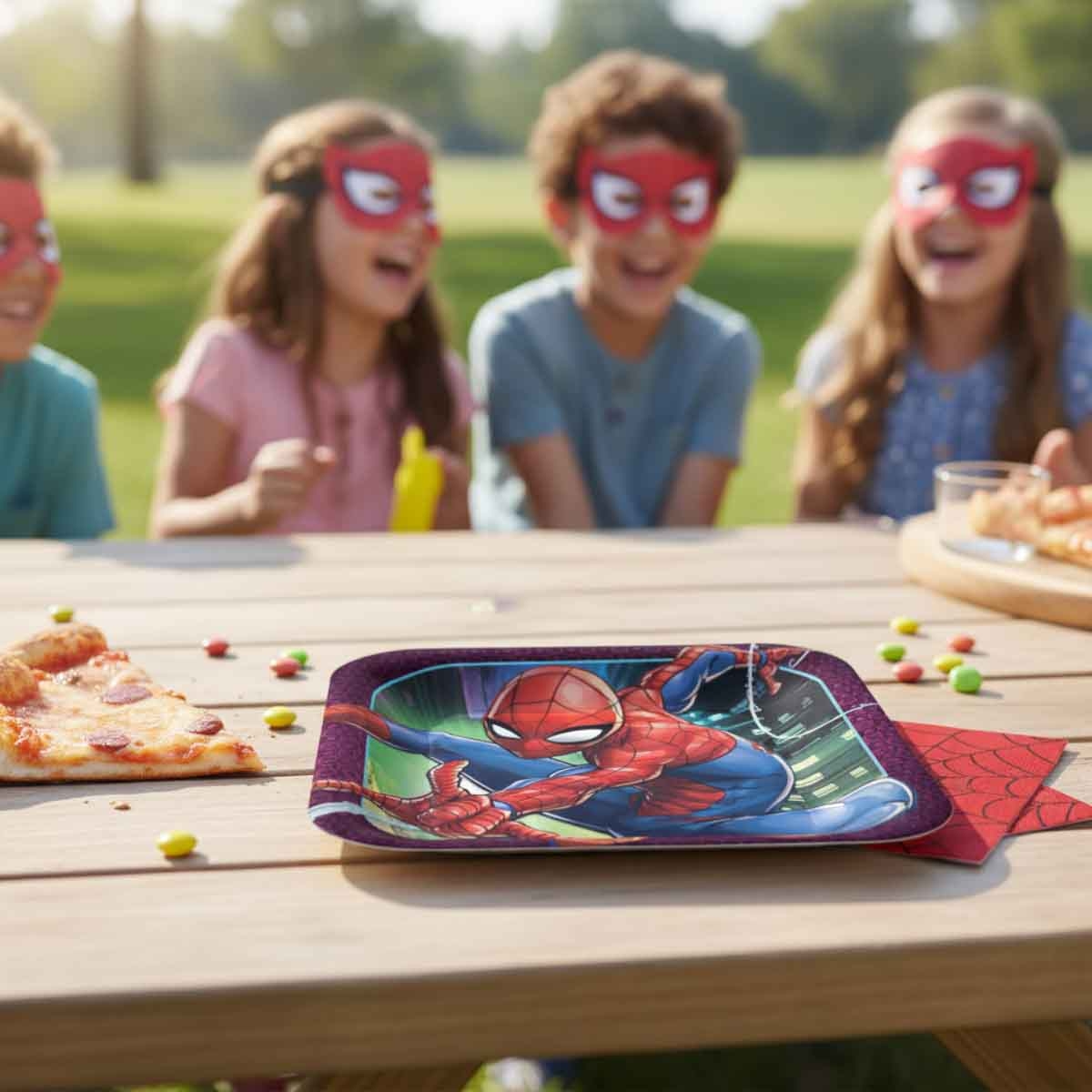 Spider-Man 8-Piece 9" Webbed Square Paper Plate Set