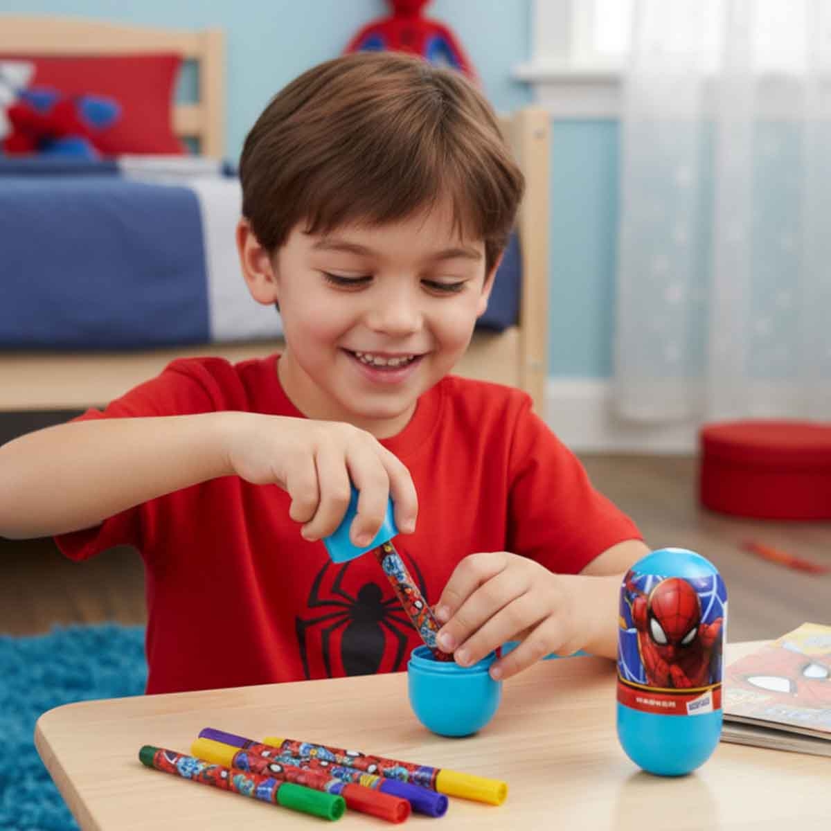 Spider-Man 100451 Wobbler Marker Unisex, 3-4 Years