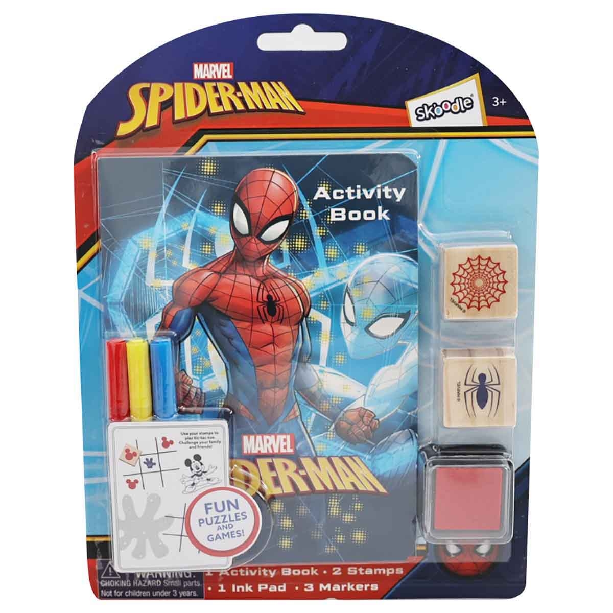 Spider-Man Activity Book with Wooden Stamps Unisex, 3-4 Years