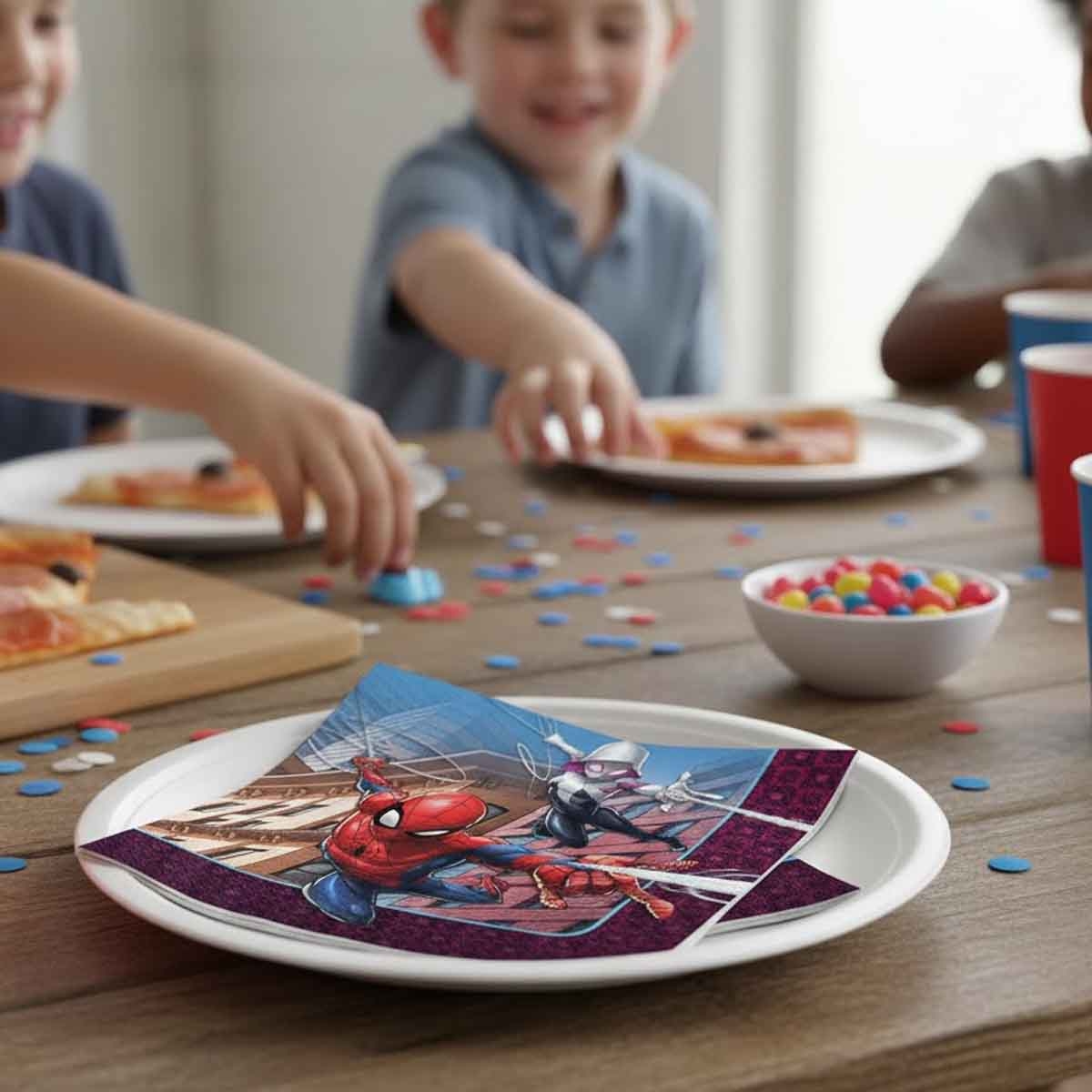 سبايدر مان مجموعة مناديل مشروبات ويبيد وندر