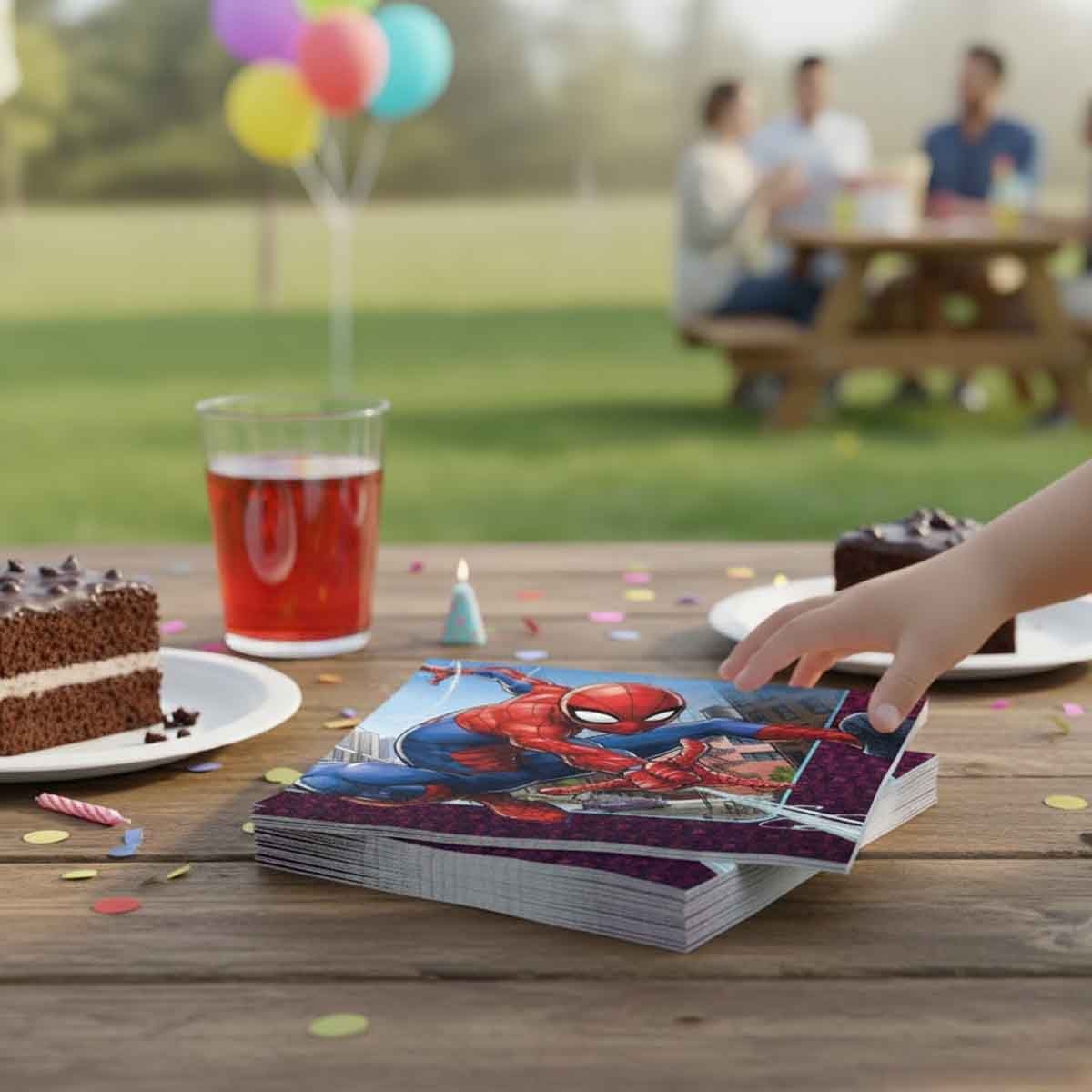 سبايدر مان مجموعة مناديل غداء ويبيد وندر