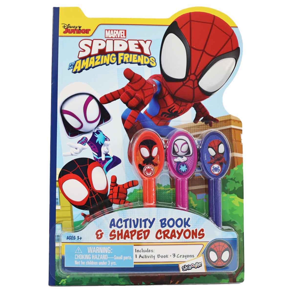 Spidey & His Amazing Friends Activity Book with Shaped Crayons Unisex, 3-4 Years