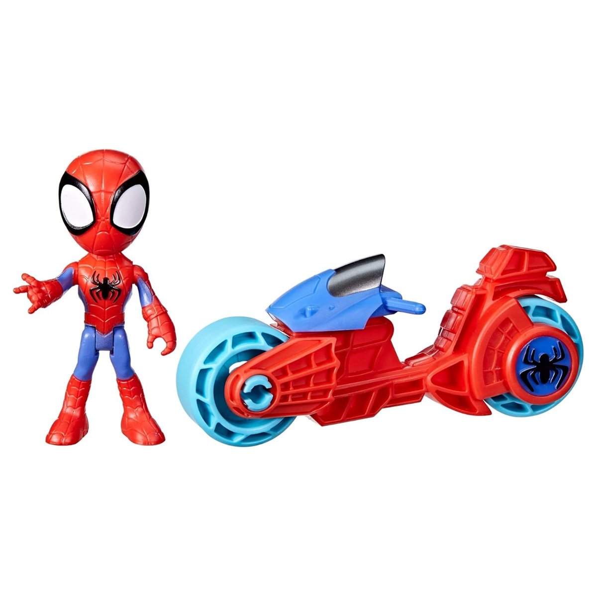 Spidey And His Amazing Friend 4″ Action Figure with Spidey Motorcycle Unisex, 3-4 Years