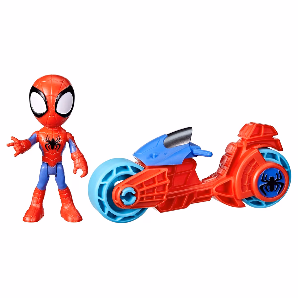 Spidey And His Amazing Friend 4″ Action Figure with Spidey Motorcycle Unisex, 3-4 Years