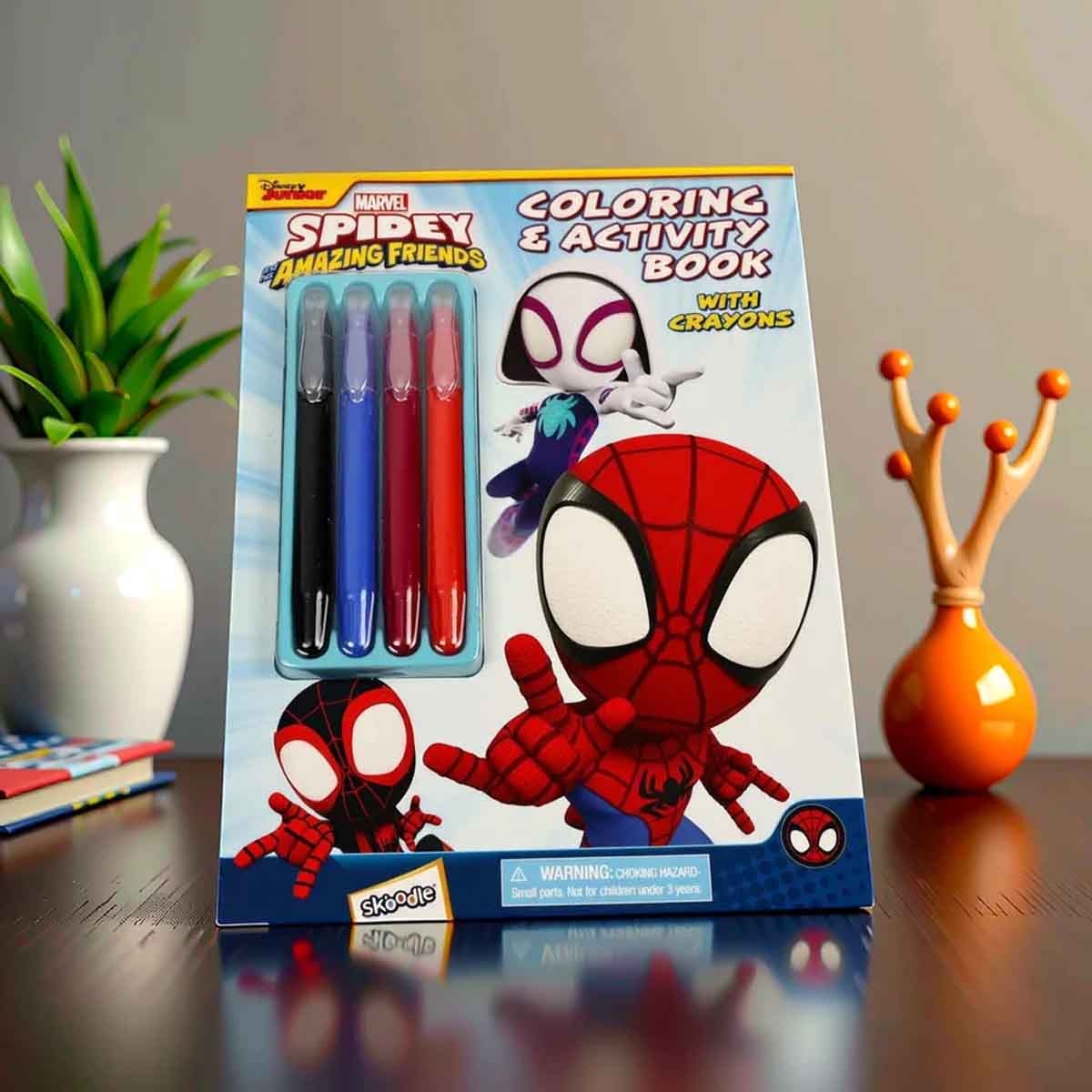 Spidey & His Amazing Friends Colouring & Activity Book with Twisted Silk Crayons Unisex, 3-4 Years