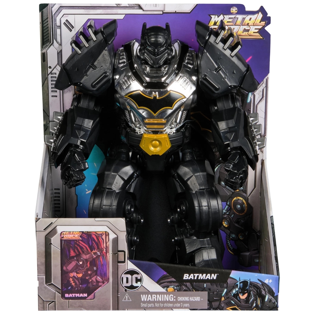 Spin Master 12″ DC Comics Metal Force Batman XL Action Figure Unisex, 5-7 Years