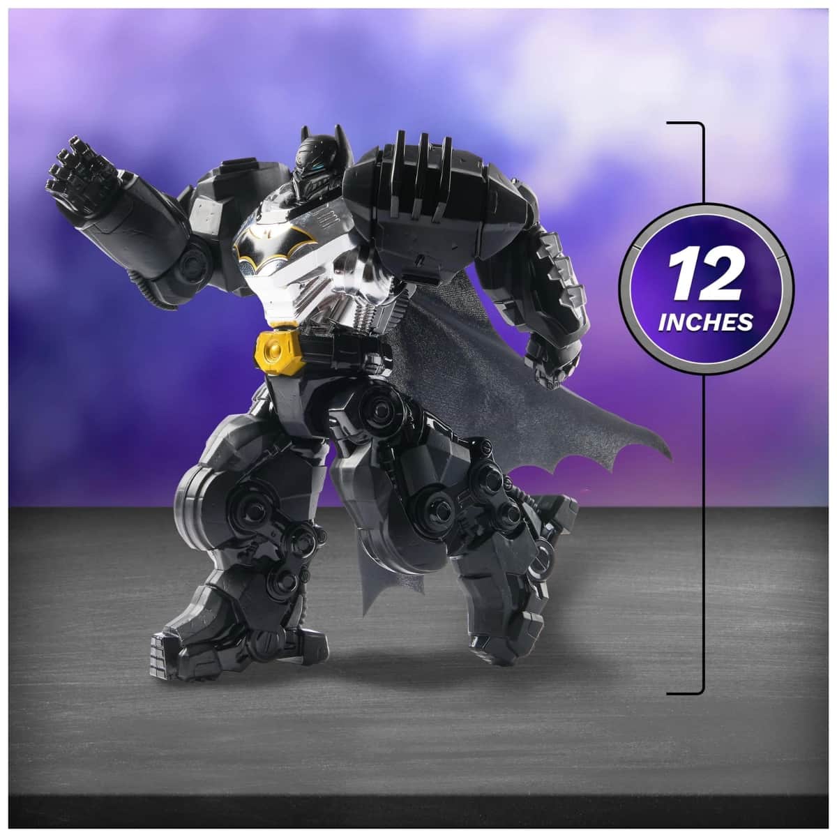 Spin Master 12″ DC Comics Metal Force Batman XL Action Figure Unisex, 5-7 Years